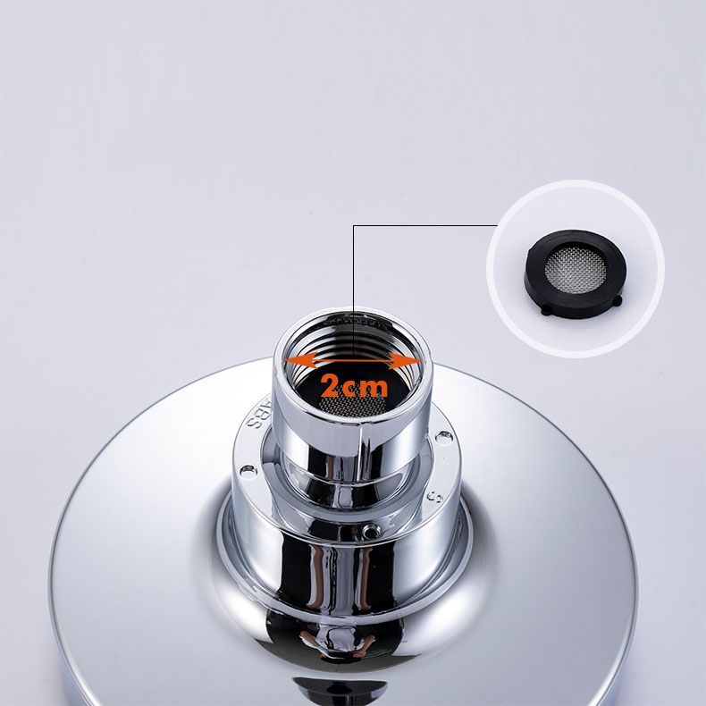 BowLift | Round Small Upper Shower Head Wall Mount Adjustable Shower Head