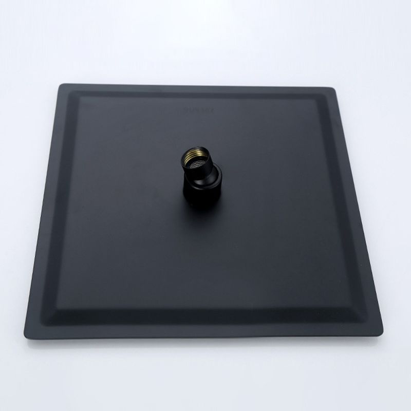 BowLift | Black Square Fixed Shower Head Modern Style Wall Mounted Shower Head