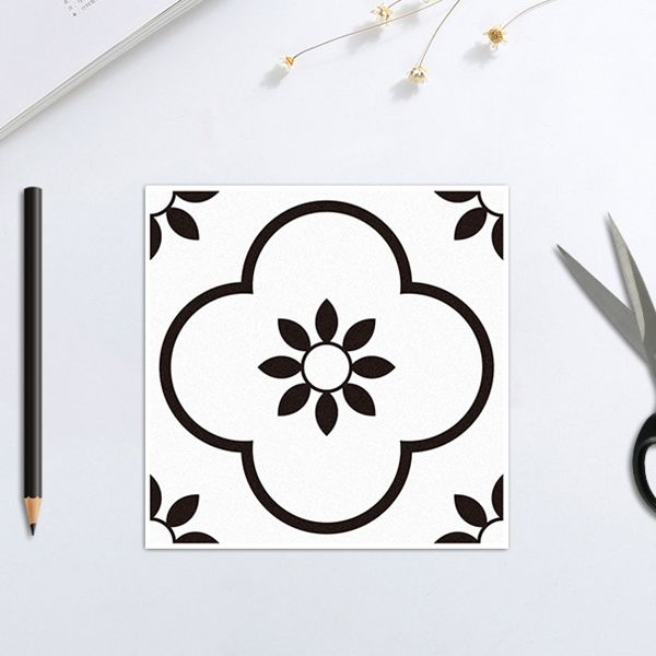 BowLift | Plastic Peel & Stick Tile Square Print Field Tile for Kitchen and Bathroom
