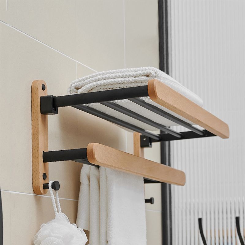 BowLift | Metal and wood bathroom accessories as a single piece or in a set in black