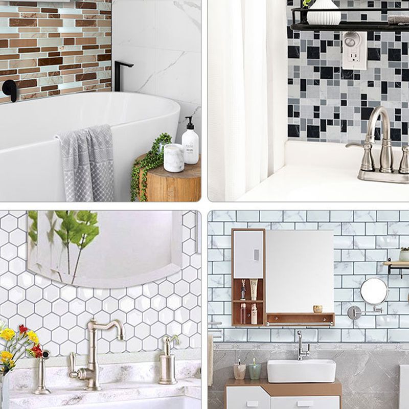 BowLift | Plastic Peel & Stick Mosaic Tile Waterproof Peel & Stick Mosaic Tile with Square Shape