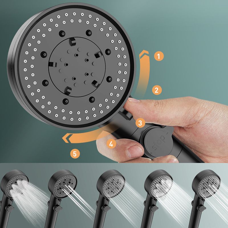 BowLift | Bathroom Showerhead 5-Spray Round Handheld Shower Holder Wall Mount Showerhead