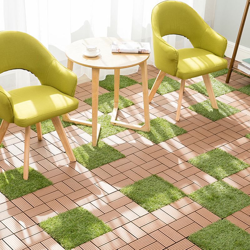 BowLift | Composite Plank Tiles Striped Pattern Square Deck Flooring Outdoor Patio