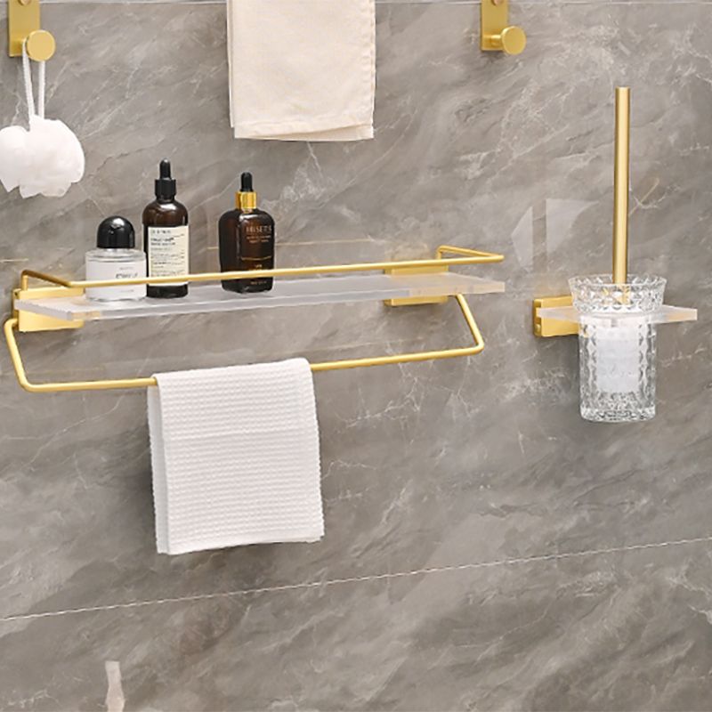 BowLift | Metal and acrylic bathroom accessories as a single piece or in a set in gold