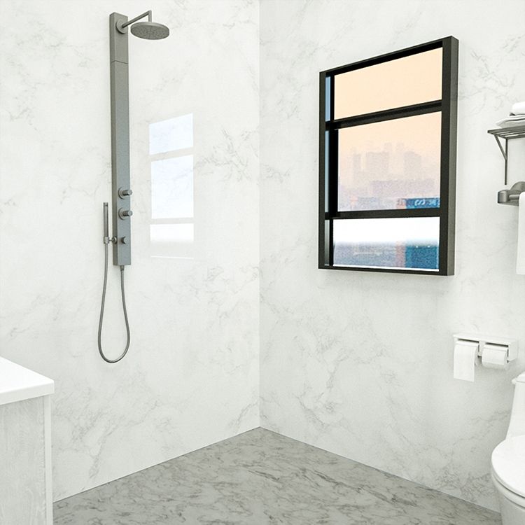 BowLift | Marbleing Water-repellent Tile PVC Single Peel-and-stick Tile for Bathroom Back Wall
