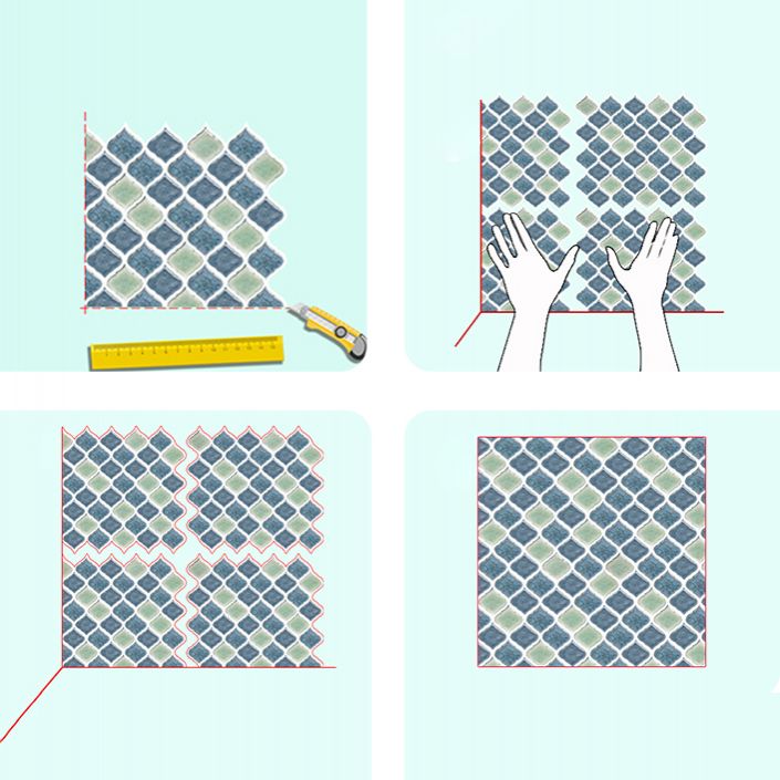 BowLift | Plastic Peel & Stick Mosaic Tiles Waterproof Mosaic Tiles Wallpaper