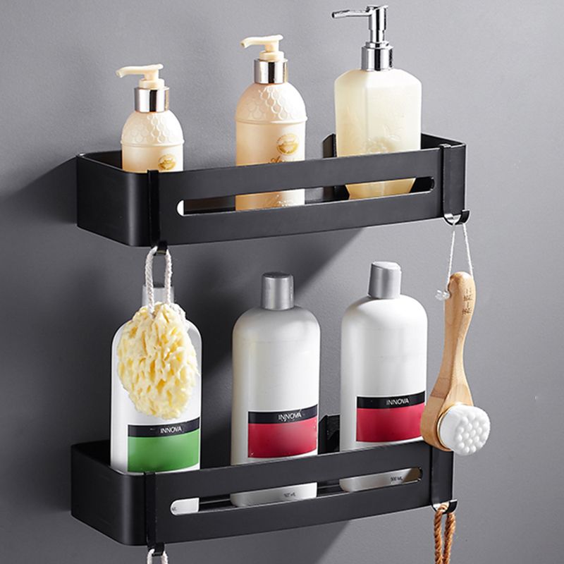 BowLift | Matt Black Modern Bathroom Accessory Set, Set of 3, Bathroom Shelf