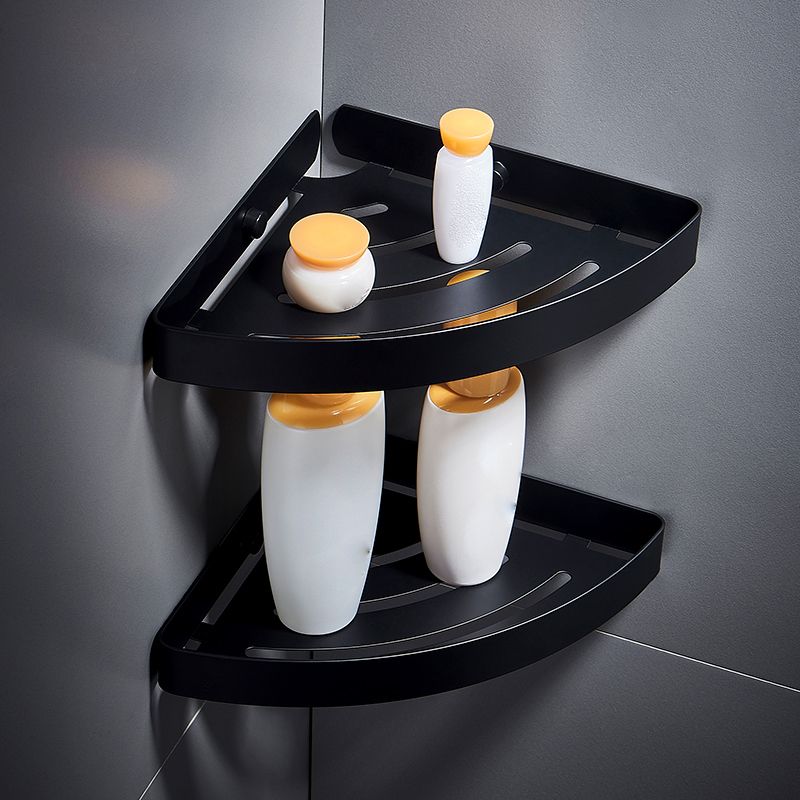 BowLift | Silver/black Bathroom accessory set Modern 1/2/3 - Piece Bathroom shelf