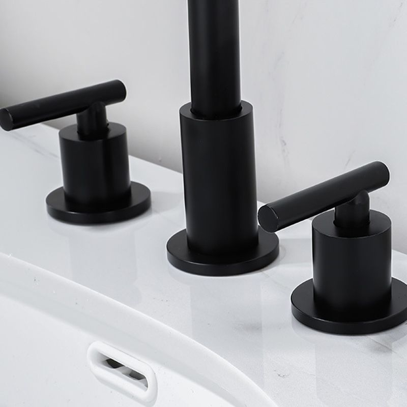 BowLift | Modern 2-Handle Bathroom Sink Faucet 3-Hole Widespread Bathroom Faucet
