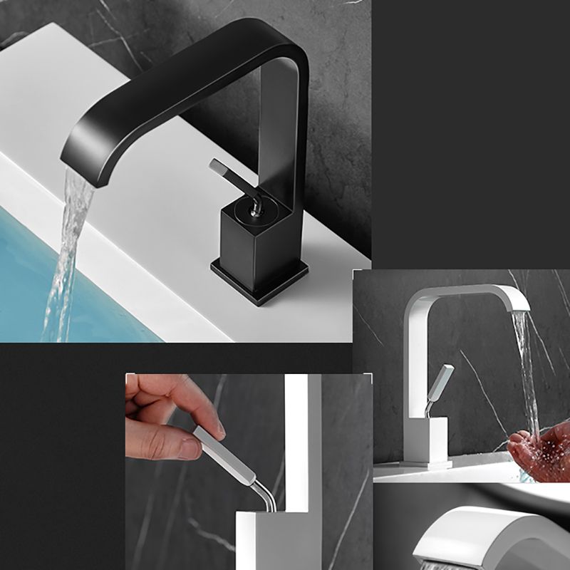 BowLift | Waterfall Spout Widespread Sink Faucet Modern Metal Widespread Sink Faucet