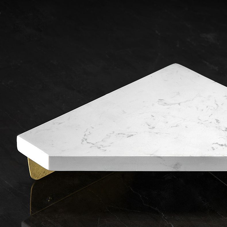 BowLift | Aluminum Bathroom Accessory Set 4 cm high Marble Bath Shelf