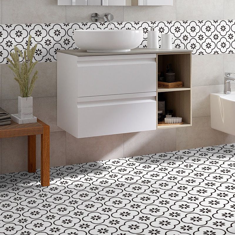 BowLift | Plastic Peel & Stick Tile Square Print Field Tile for Kitchen and Bathroom