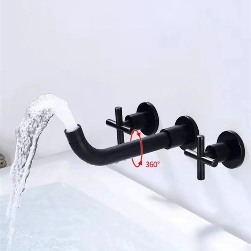 BowLift | Modern 1- or 2-Handle Bathroom Sink Faucet Round Wall-Mounted Bathroom Faucet.