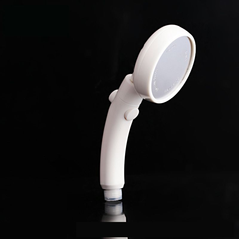 BowLift | Plastic Handheld Showerhead White Standard Spray Round Wall-mounted Swivel Showerhead