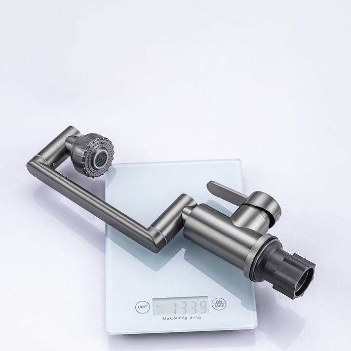 BowLift | Contemporary Centerset Faucet Lever Handles Low Arc Stainless Steel Faucet