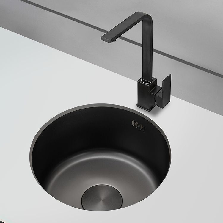 BowLift | Kitchen Sink Round Single Bowl Color and Scratch Resistant Under-mounted Stainless Steel Kitchen Sink