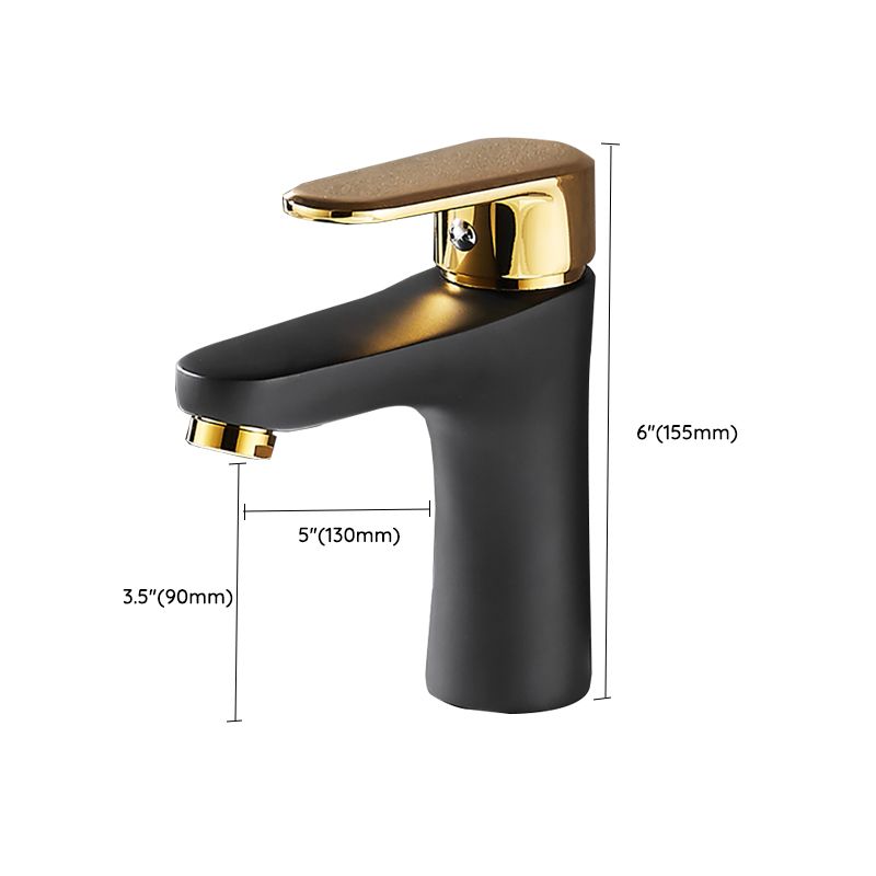 BowLift | Black-Gold Vessel Sink Faucet Lever Handle Low Arc Vessel Faucet