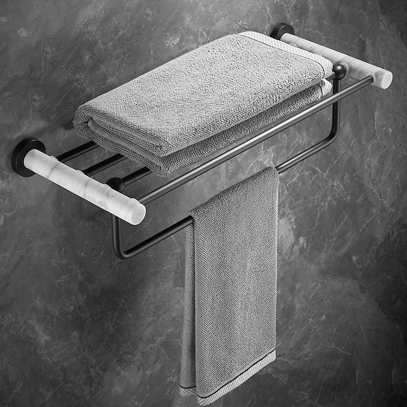 BowLift | Metal and Marble Bathroom Hardware Set as Individual Piece or Set in Black