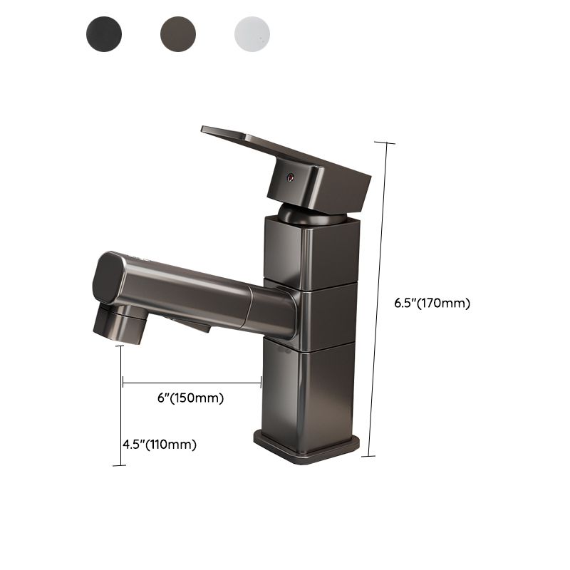 BowLift | Bathroom Vessel Faucet Swivel Spout Single Handle Faucet with Pull-Out Spray Head