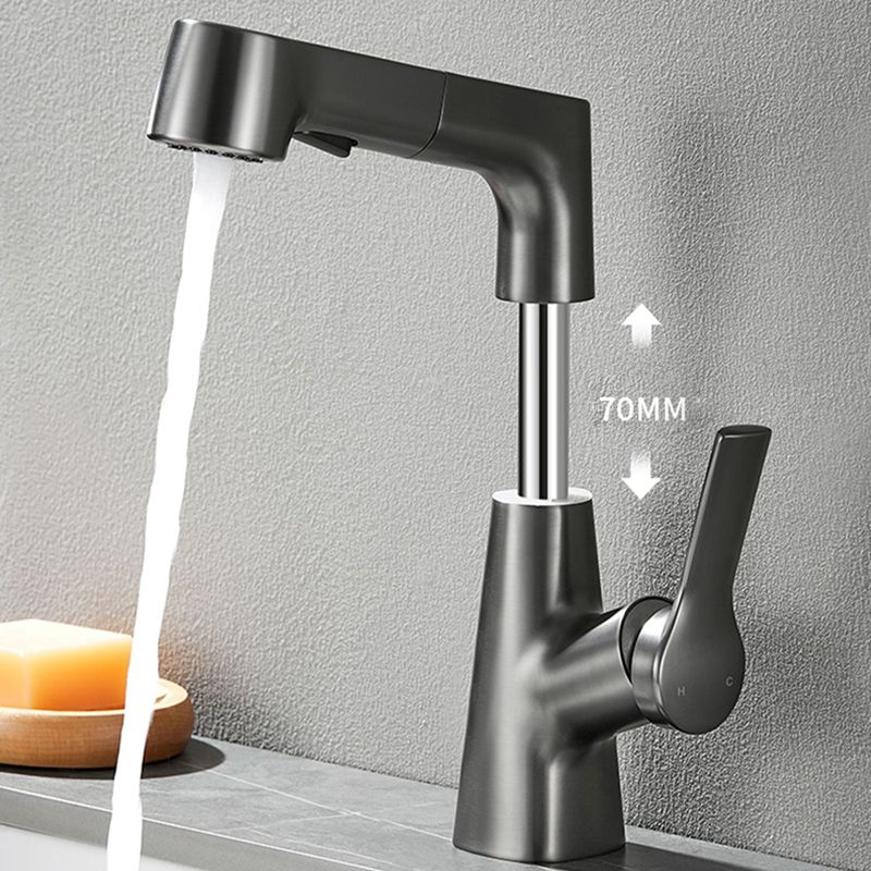 BowLift | Modern 1-Lever Sink Faucet Round Basin Faucet Brass