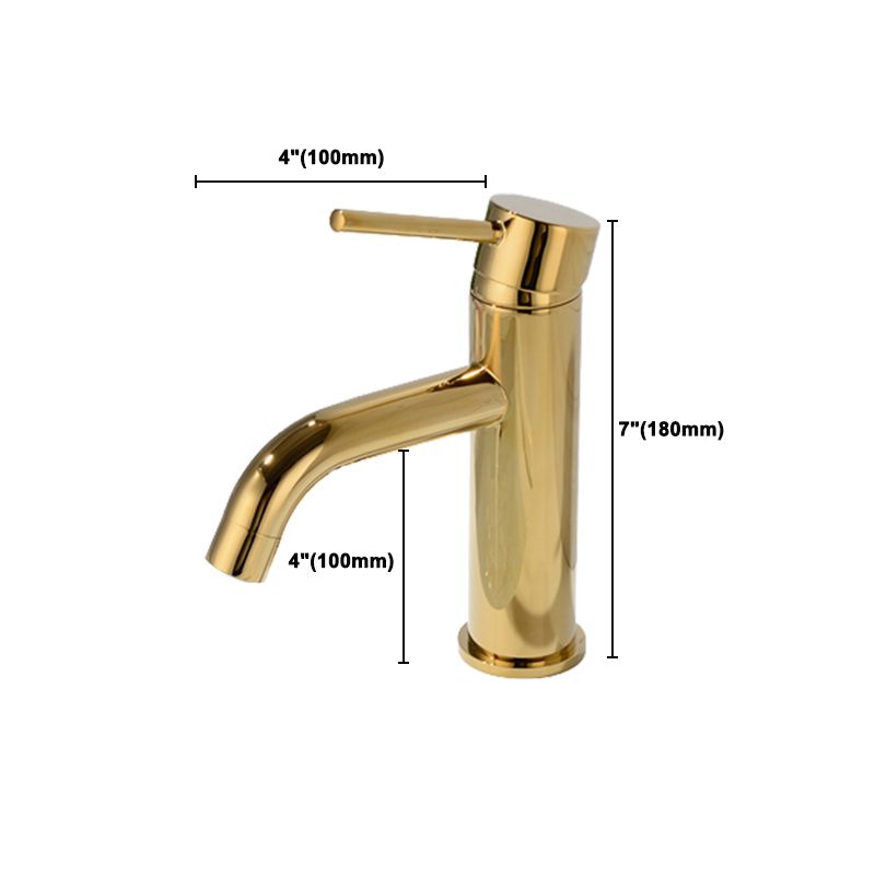 BowLift | Modern 1-Hand Basin Faucet Gold Brushed Sink Faucet Brass