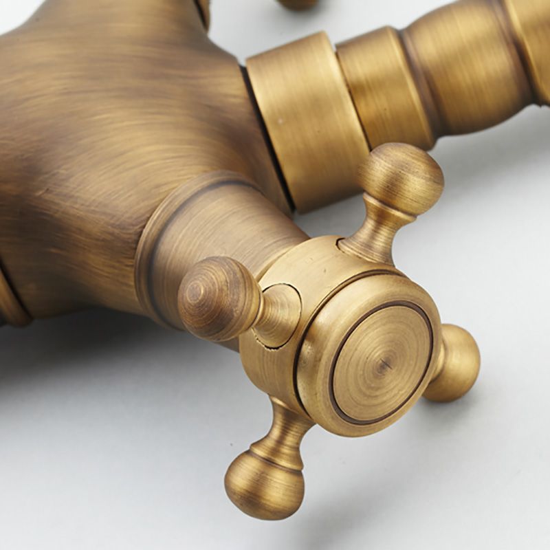 BowLift | Deck Mounted Copper Roman Tub Faucet Double Handles Roman Tub Faucet Set