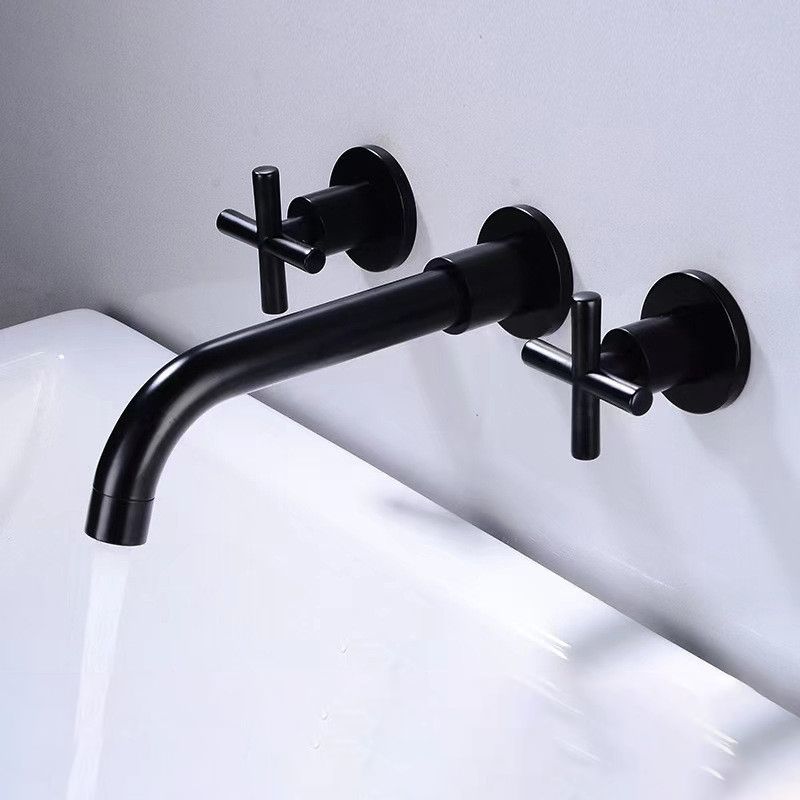 BowLift | Modern 1- or 2-Handle Bathroom Sink Faucet Round Wall-Mounted Bathroom Faucet.