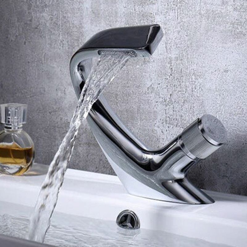 BowLift | Contemporary Container Copper Brass Knob Handle Low Arch Container Faucet