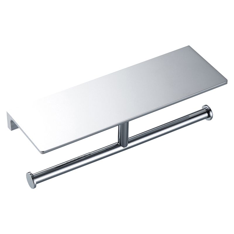BowLift | Contemporary 2-piece bathroom set made of polished chrome stainless steel toilet paper holder