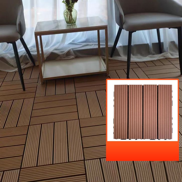 BowLift | Composite Square Patio Tiles Interlocking Striped Pattern Patio Floor Tiles
