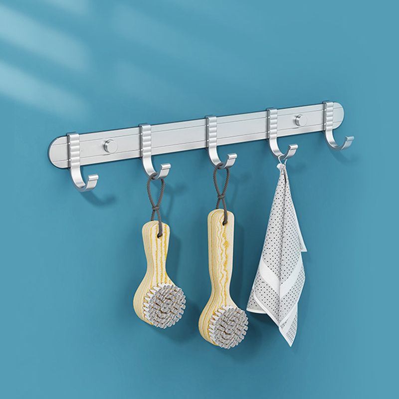 BowLift | Minimalism Gray Bathroom Accessories Set Contemporary Style Aluminum Towel Holder