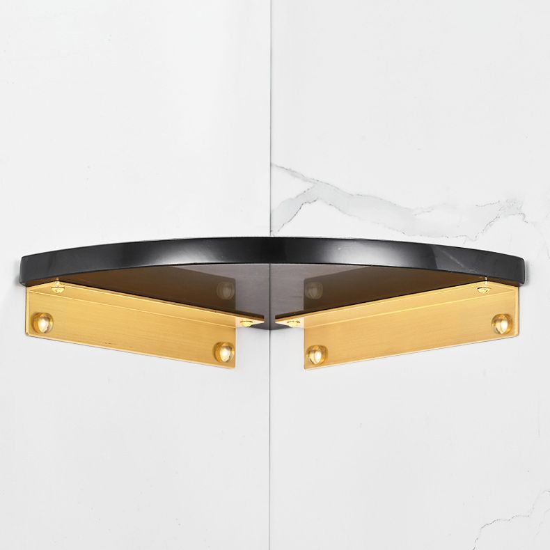 BowLift | 2-piece bathroom fitting set metal and marble bathroom shelf set