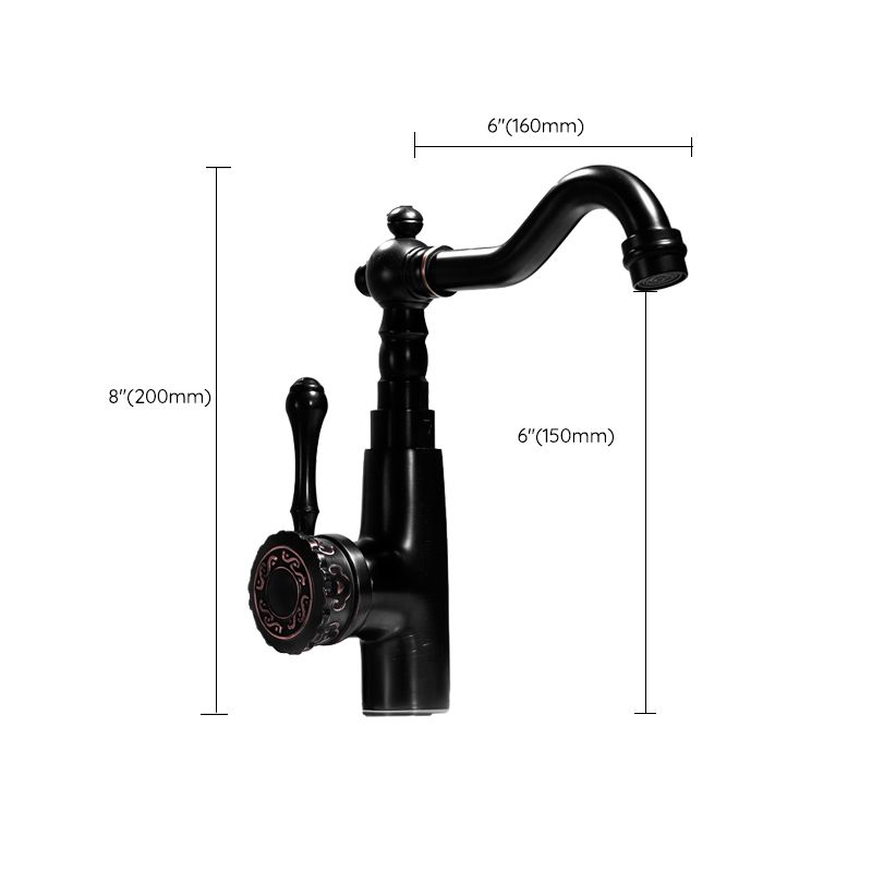 BowLift | Glam Style Sink Faucet with Swivable Spout and Lever Handle