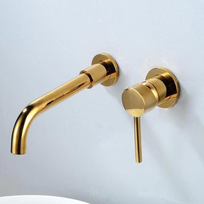 BowLift | Modern 1- or 2-Handle Bathroom Sink Faucet Round Wall-Mounted Bathroom Faucet.