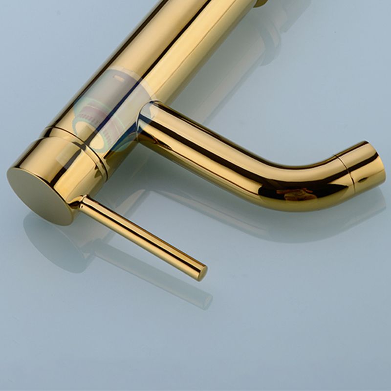 BowLift | Modern 1-Hand Basin Faucet Gold Brushed Sink Faucet Brass