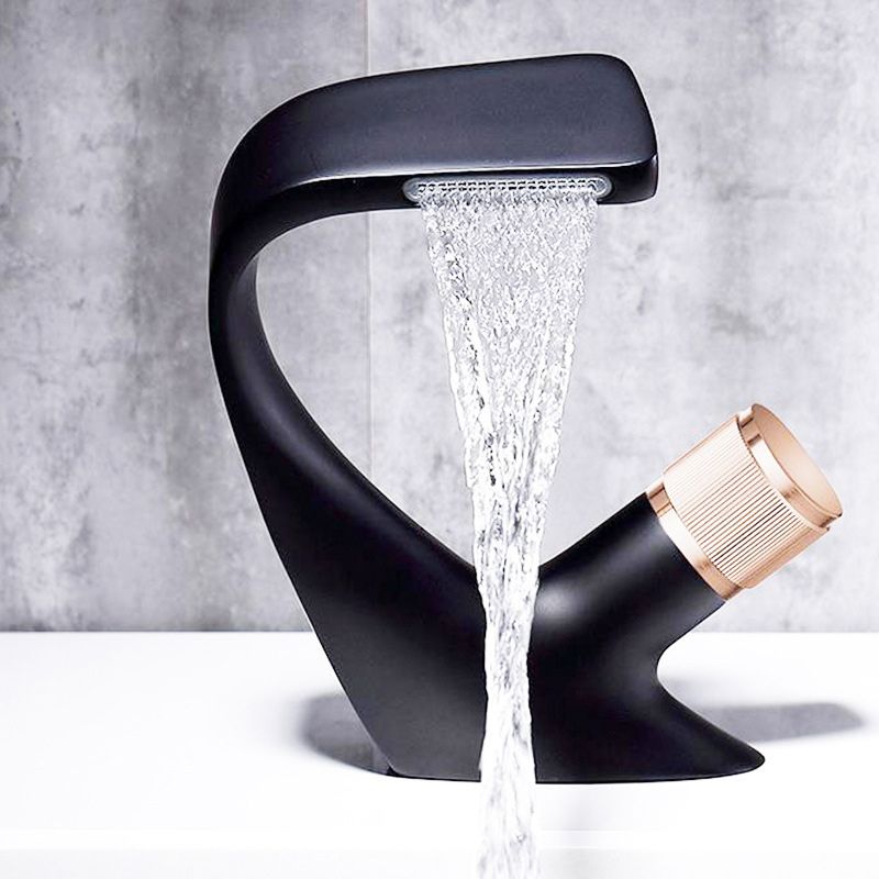 BowLift | Contemporary Container Copper Brass Knob Handle Low Arch Container Faucet