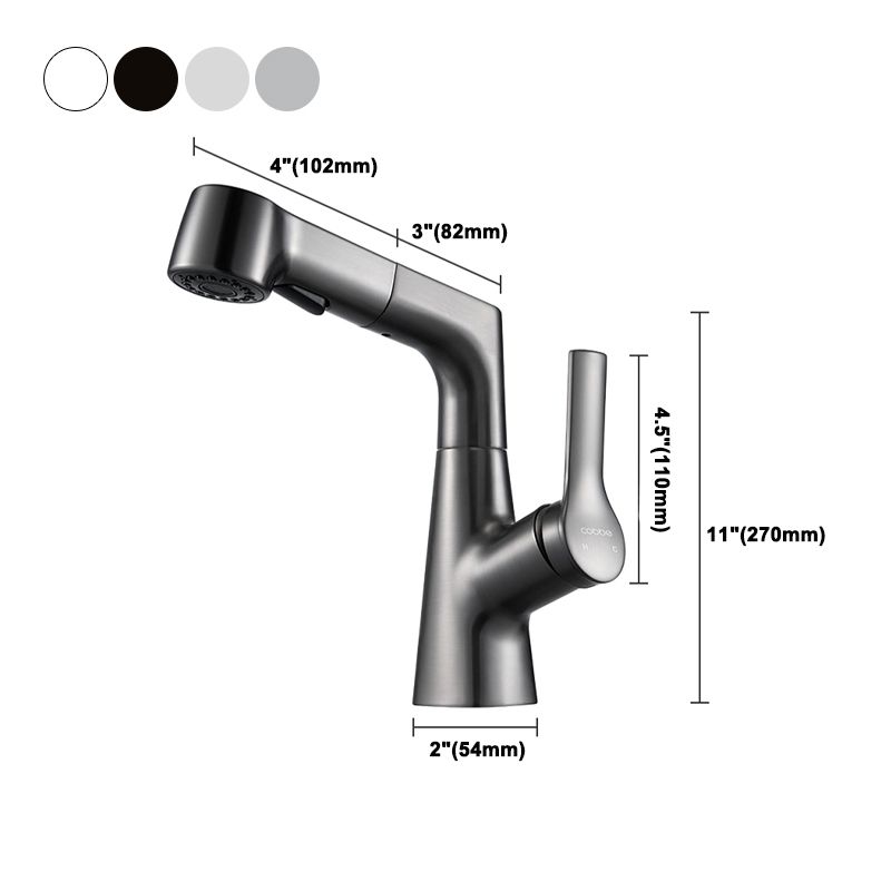 BowLift | Modern 1-Lever Sink Faucet Round Basin Faucet Brass