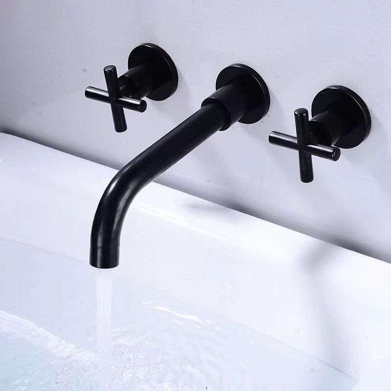 BowLift | Modern 1- or 2-Handle Bathroom Sink Faucet Round Wall-Mounted Bathroom Faucet.
