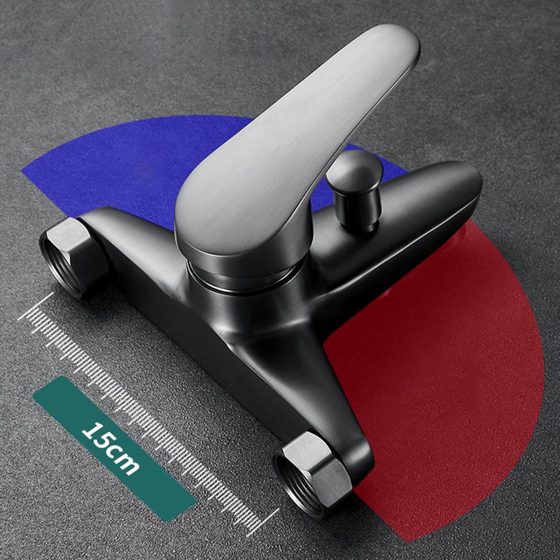 BowLift | Low Arch Bathtub Faucet Hose Wall-Mounted Single Lever Tub Filler with Hand Shower