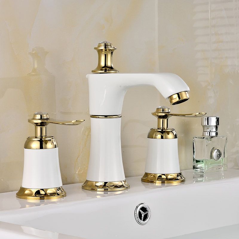 BowLift | Glam Bathtub Faucet Trim Deck Mounted Lever Handle Swivel Spout Bathtub Faucet