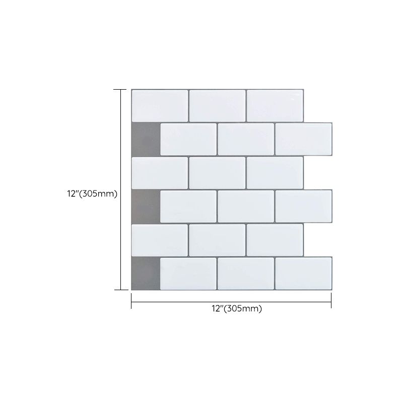 BowLift | Plastic Peel & Stick Subway Tile Modern Simple Subway Tile Wallpaper