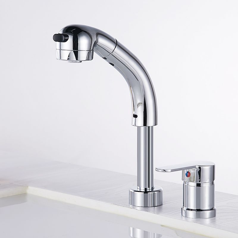 BowLift | Vessel washbasin mixer High arch three-way faucet 2-hole fittings