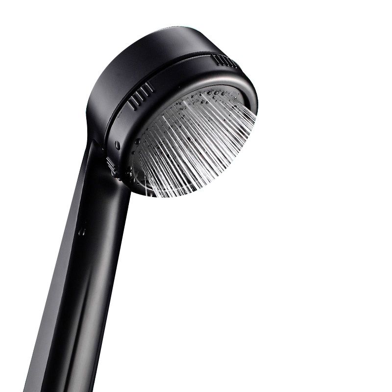 BowLift | Contemporary Showerhead Round Handheld Showerhead Combination in Black