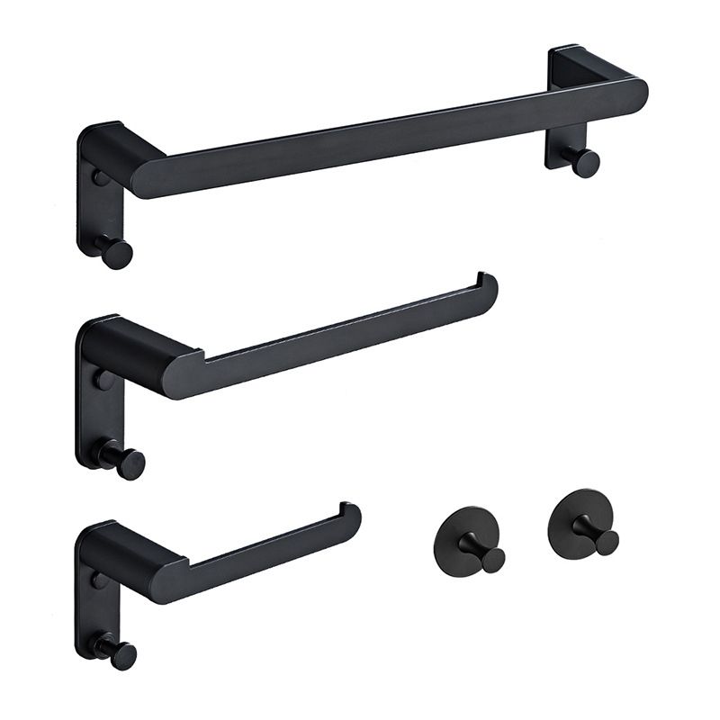 BowLift | Metal Bathroom Set 5-piece Modern Style Black Bathroom Accessories Set