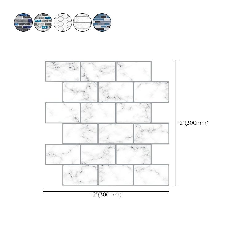 BowLift | Peel and Stick Wall Tile Water Repellent Rectangle PVC Peel & Stick Subway Tile