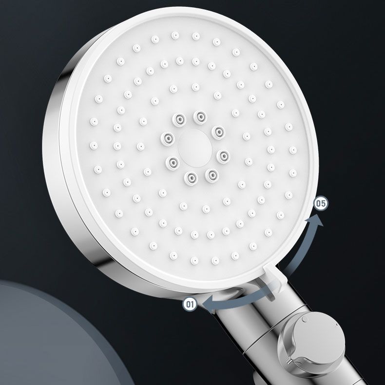 BowLift | Contemporary Hand Shower Round Shower Head Combo in Silver