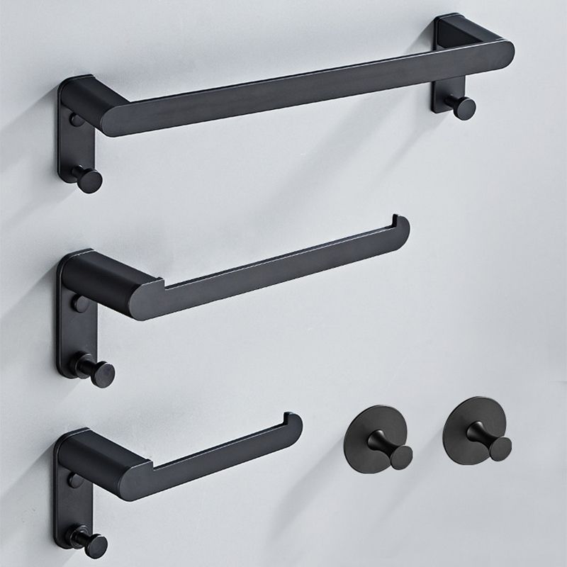 BowLift | Metal Bathroom Set 5-piece Modern Style Black Bathroom Accessories Set