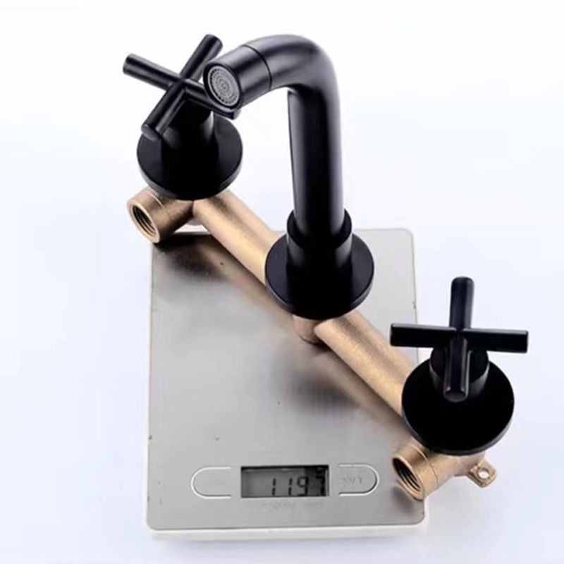 BowLift | Modern 1- or 2-Handle Bathroom Sink Faucet Round Wall-Mounted Bathroom Faucet.