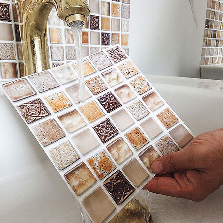 BowLift | Plastic Peel & Stick Mosaic Tiles Mosaic Wallpaper with Square Shape