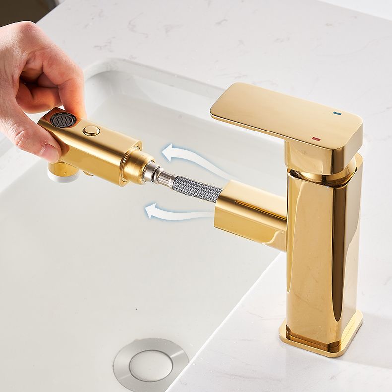 BowLift | Luxury Extendable Basin Faucet Cubic Low Arc Vanity Faucet